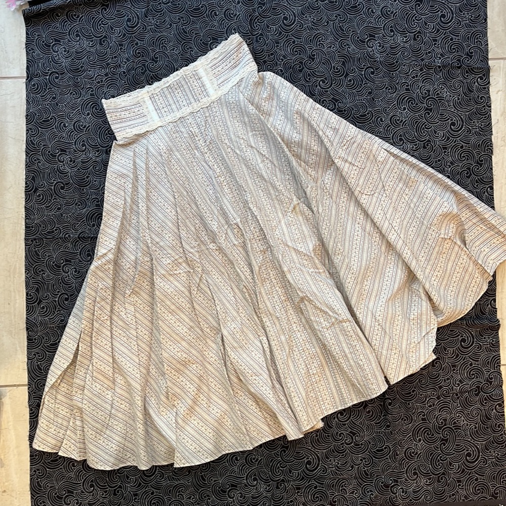 VTG Gunne Sax 24”W Circle Skirt Calico Ditsy Floral